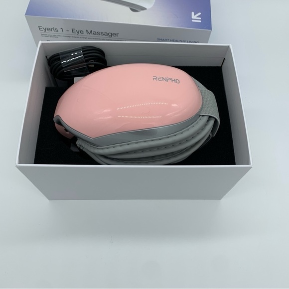 Renpho Eyeris 1V Eye Massager Pink Heated Voice Controlled Bluetooth Music - Picture 4 of 9